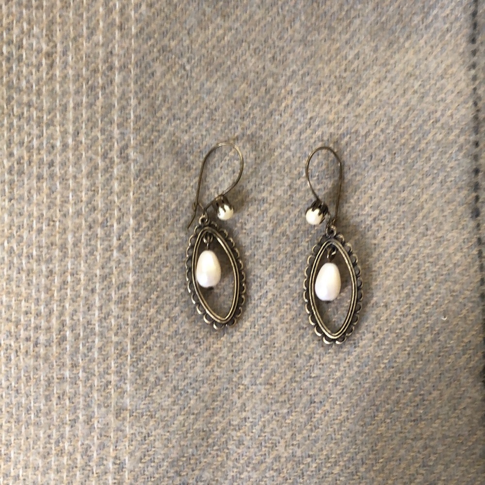 Jewelmint faux pearl and antique style earrings